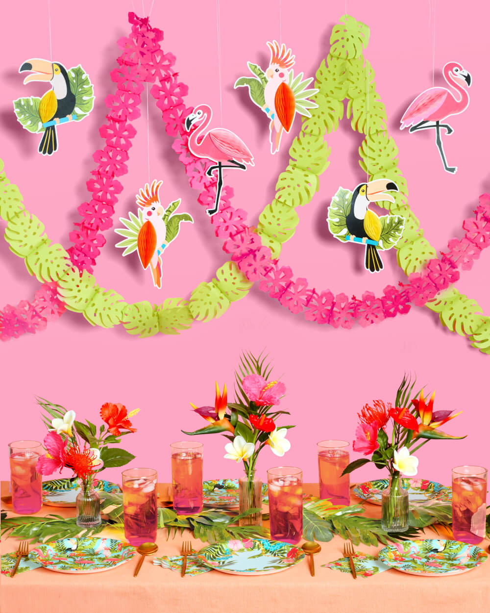 Tropical Party Banner - accordion banner