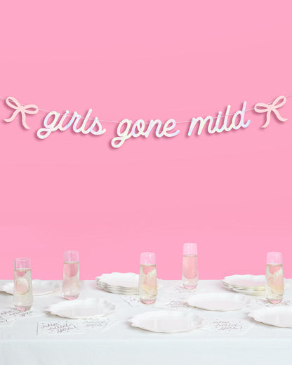 Girls Gone Mild Banner - iridescent foil banner