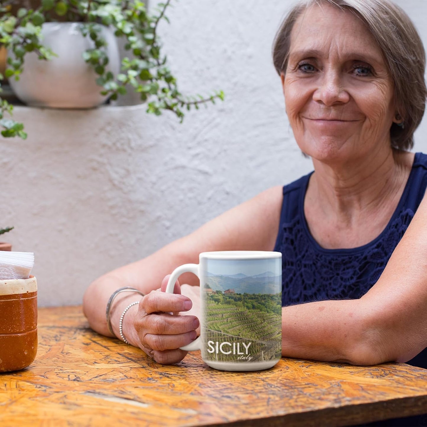 Sicilian Coffee Mug Set – 3 - Pack 15oz Ceramic Mugs Featuring Sicily - Themed Designs