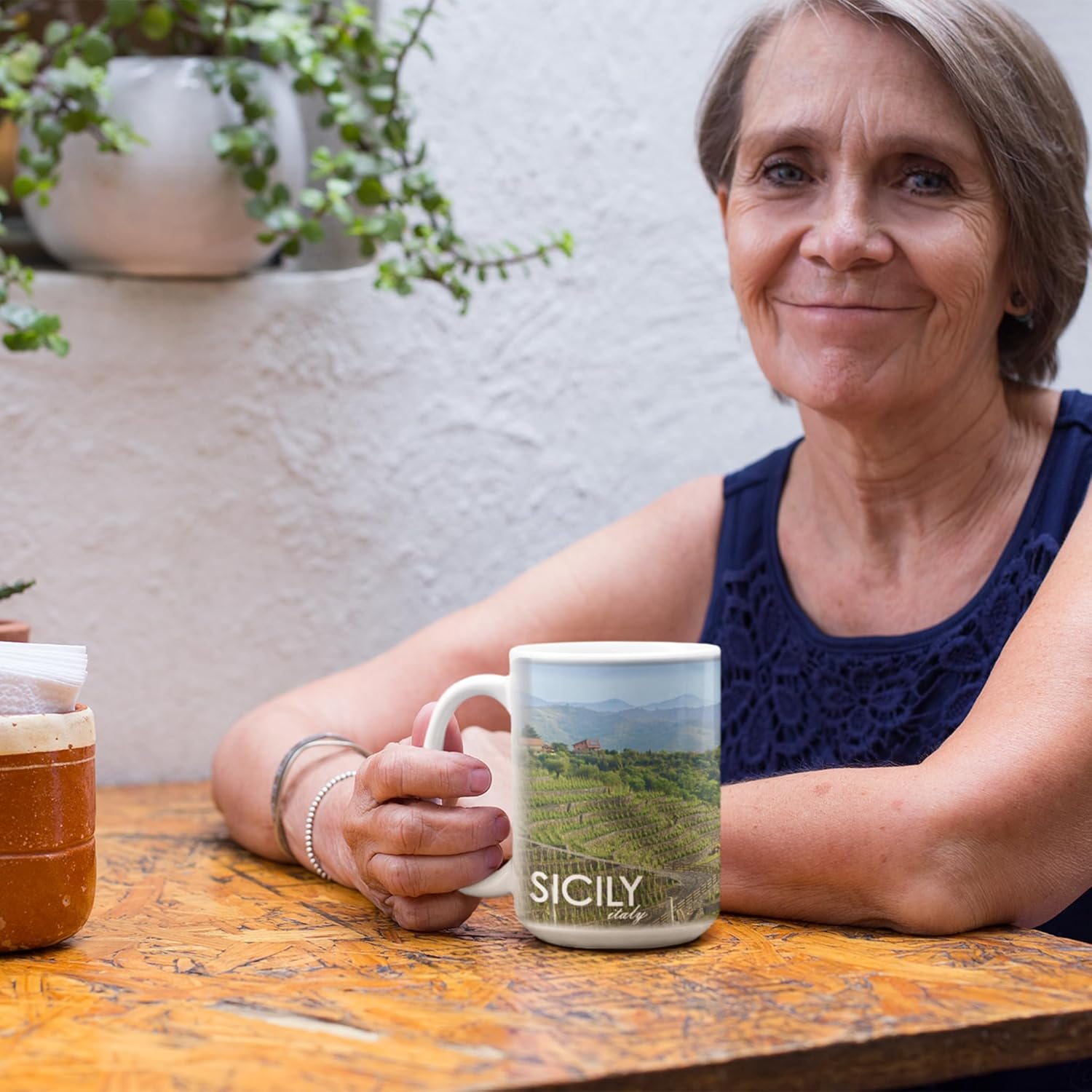 Sicilian Coffee Mug Set – 3 - Pack 15oz Ceramic Mugs Featuring Sicily - Themed Designs