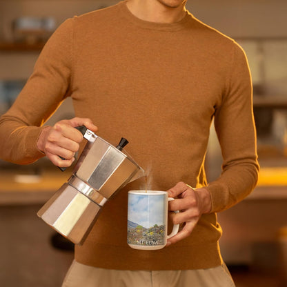 Sicilian Coffee Mug Set – 3 - Pack 15oz Ceramic Mugs Featuring Sicily - Themed Designs