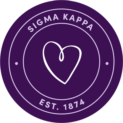 Sigma Kappa Sorority Car Decal Sticker - Full Color Circle Logo