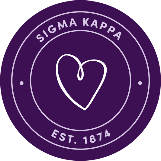 Sigma Kappa Sorority Car Decal Sticker - Full Color Circle Logo