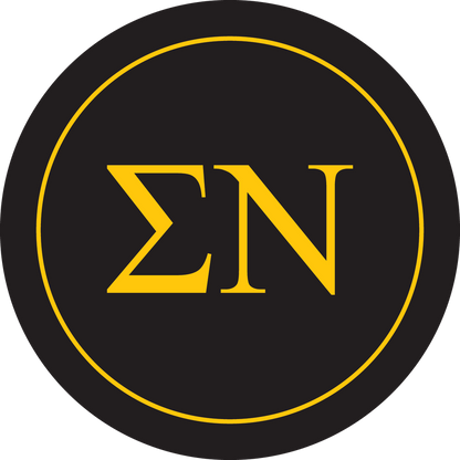 Sigma Nu Fraternity Car Decal Sticker - Full Color Circle Logo