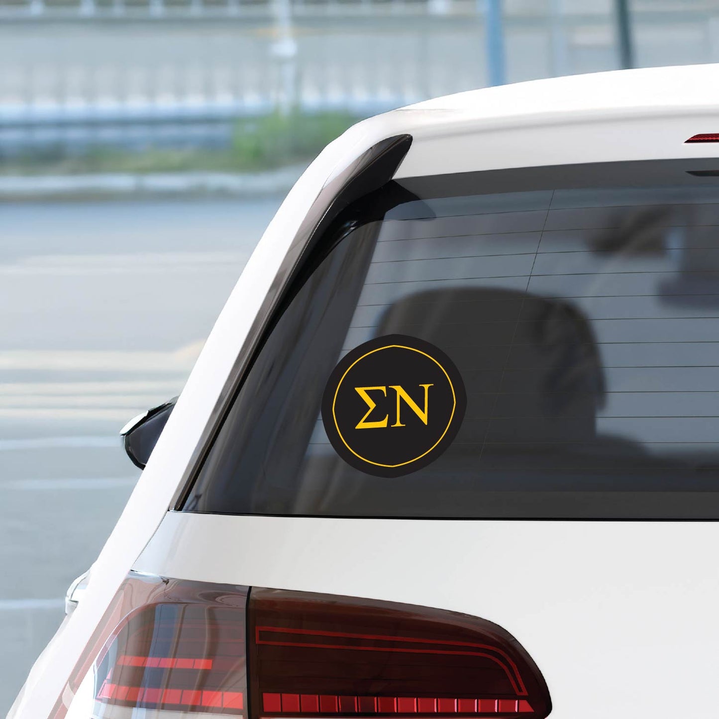Sigma Nu Fraternity Car Decal Sticker - Full Color Circle Logo