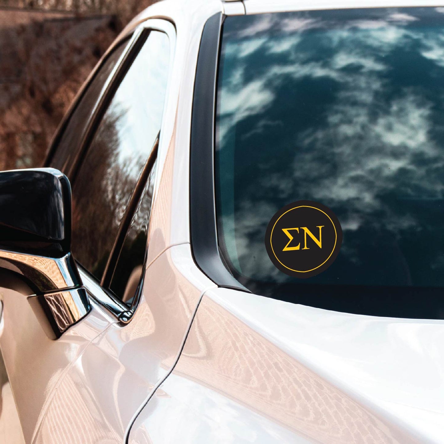 Sigma Nu Fraternity Car Decal Sticker - Full Color Circle Logo