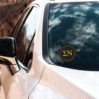 Sigma Nu Fraternity Car Decal Sticker - Full Color Circle Logo