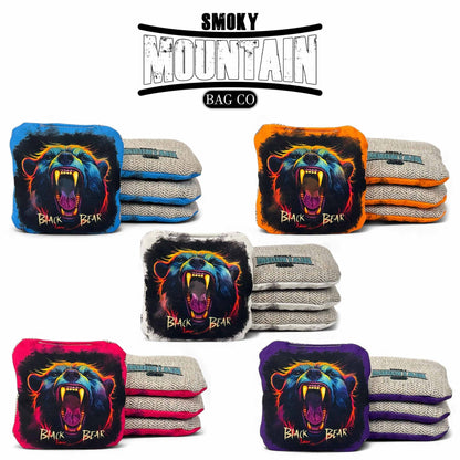 Smoky Mountain Bag Co – Professional Cornhole Bags (Set of 4) Black Bear