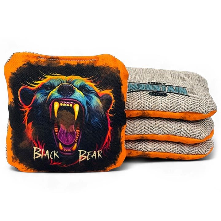Smoky Mountain Bag Co – Professional Cornhole Bags (Set of 4) Black Bear