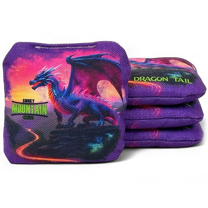 Smoky Mountain Bag Co – Professional Cornhole Bags (Set of 4) Dragon Tail