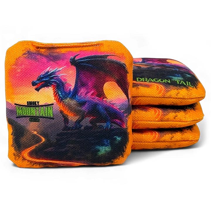 Smoky Mountain Bag Co – Professional Cornhole Bags (Set of 4) Dragon Tail