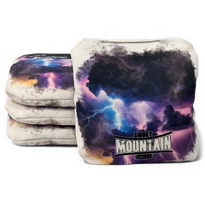 Smoky Mountain Bag Co – Professional Cornhole Bags (Set of 4) White Lightning
