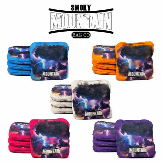 Smoky Mountain Bag Co – Professional Cornhole Bags (Set of 4) White Lightning