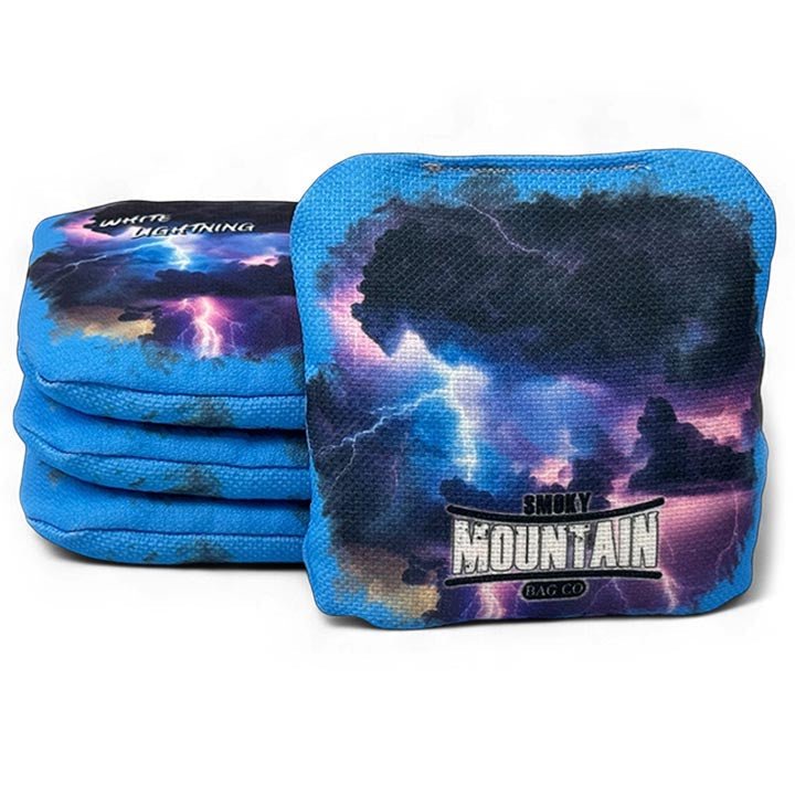 Smoky Mountain Bag Co – Professional Cornhole Bags (Set of 4) White Lightning