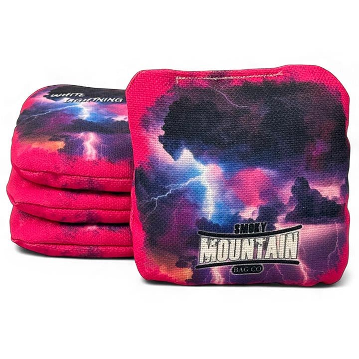 Smoky Mountain Bag Co – Professional Cornhole Bags (Set of 4) White Lightning