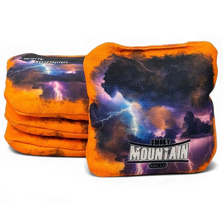Smoky Mountain Bag Co – Professional Cornhole Bags (Set of 4) White Lightning
