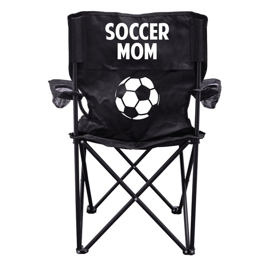 Soccer Mom Black Folding Camping Chair