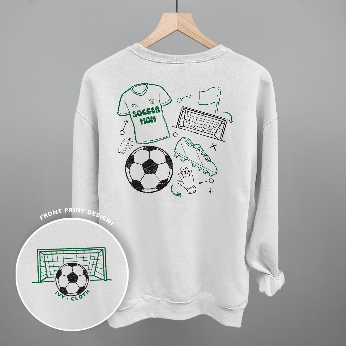 Soccer Mom Doodle (Back Print) T-shirt