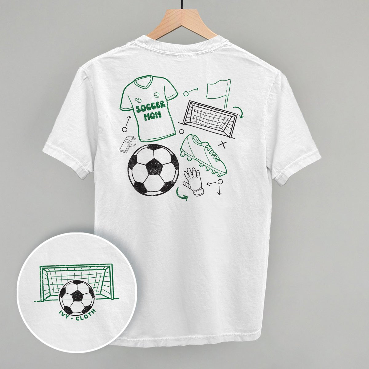 Soccer Mom Doodle (Back Print) T-shirt