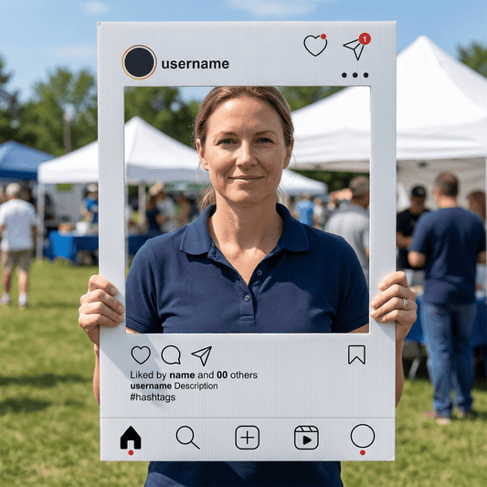 Social Media Frame Custom Photo Booth - Set of 2