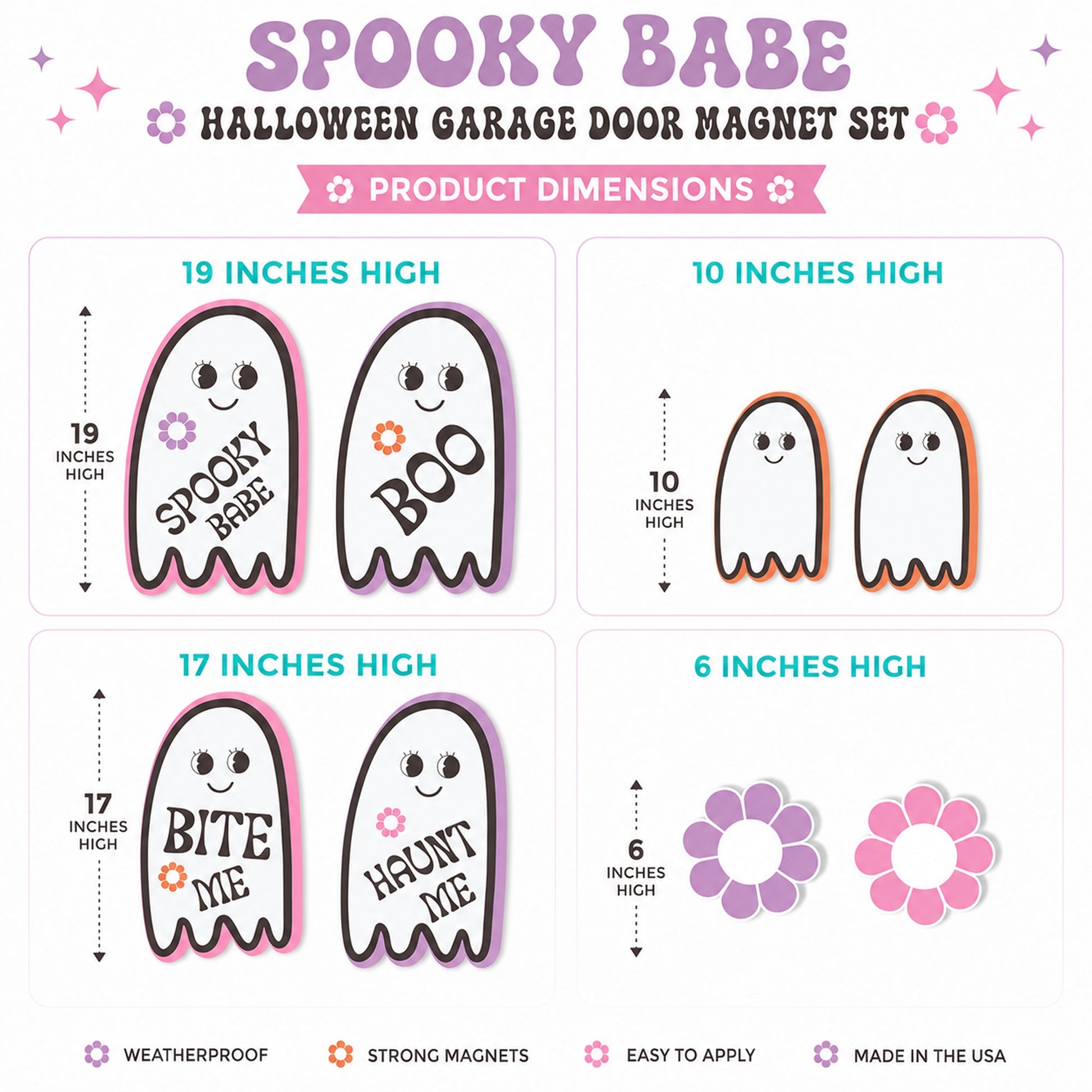 Spooky Babe Garage Door Magnets Set – 8 Halloween Designs