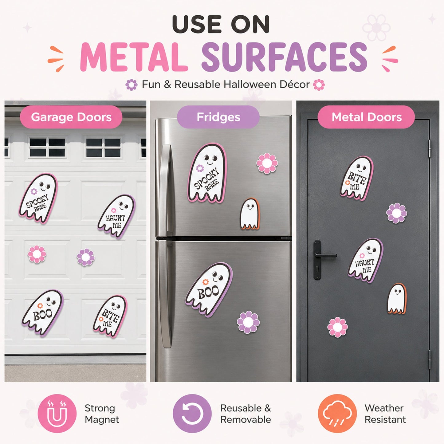 Spooky Babe Garage Door Magnets Set – 8 Halloween Designs