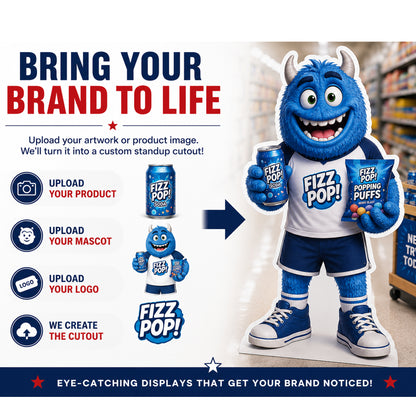 Custom Product Mascot & Retail Display Standup Cutouts