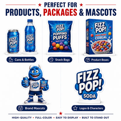 Custom Product Mascot & Retail Display Standup Cutouts