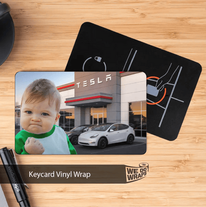 Success Kid At Tesla Meme Keycard Decal