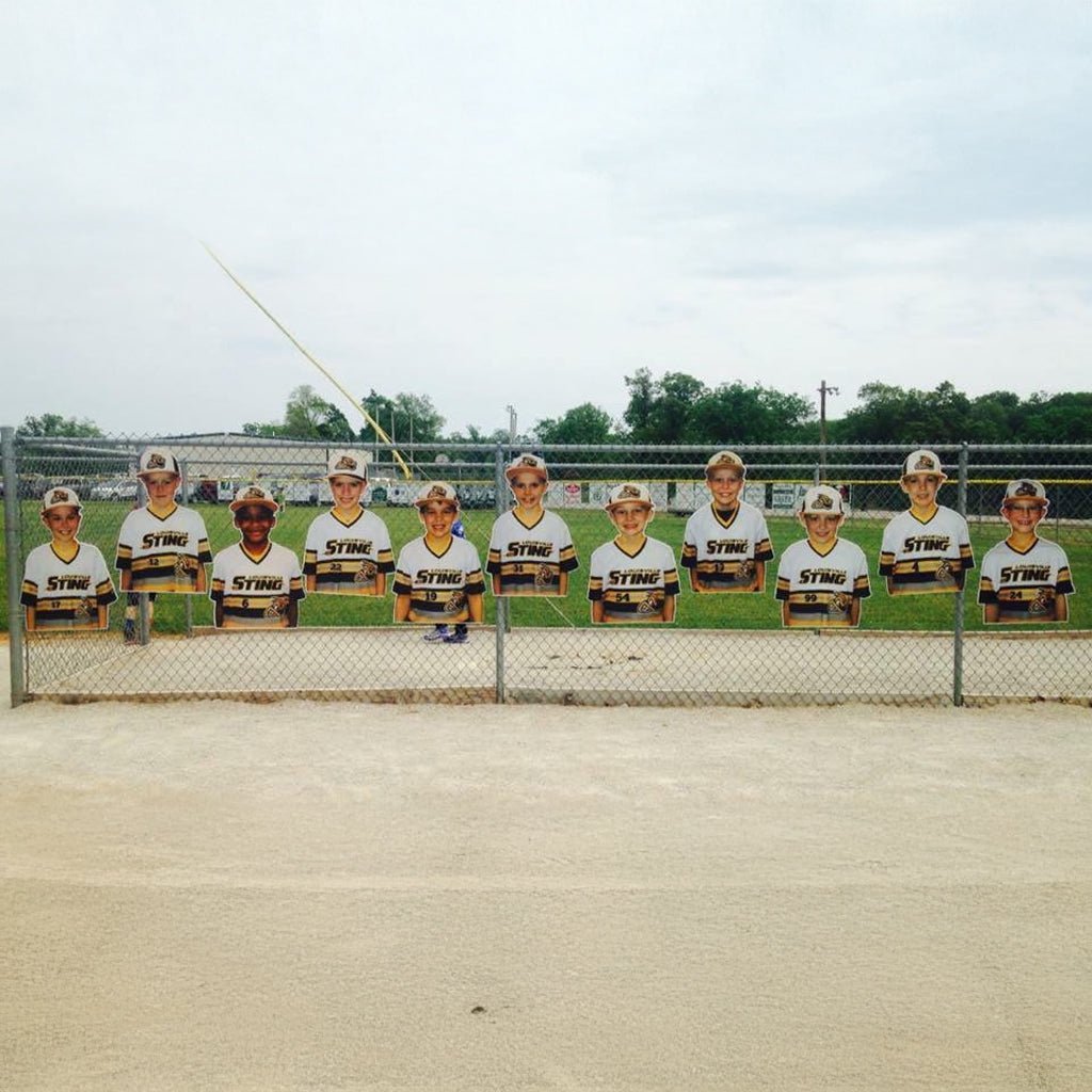 Team Player Photo Plastic Cutouts
