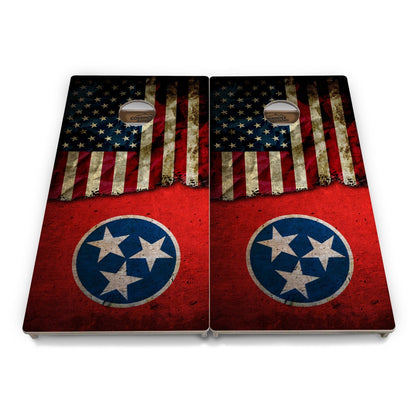 Tennessee USA Flag Cornhole Boards - Professional Tournament Series