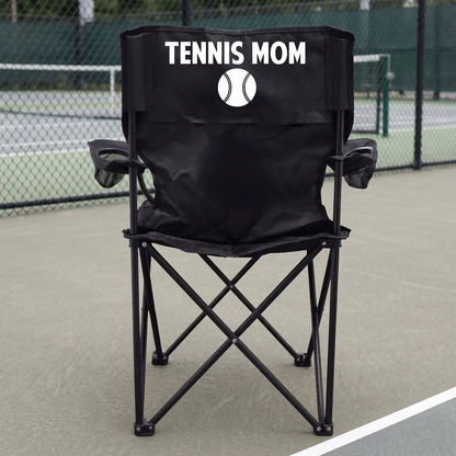 Tennis Mom Black Folding Camping Chair