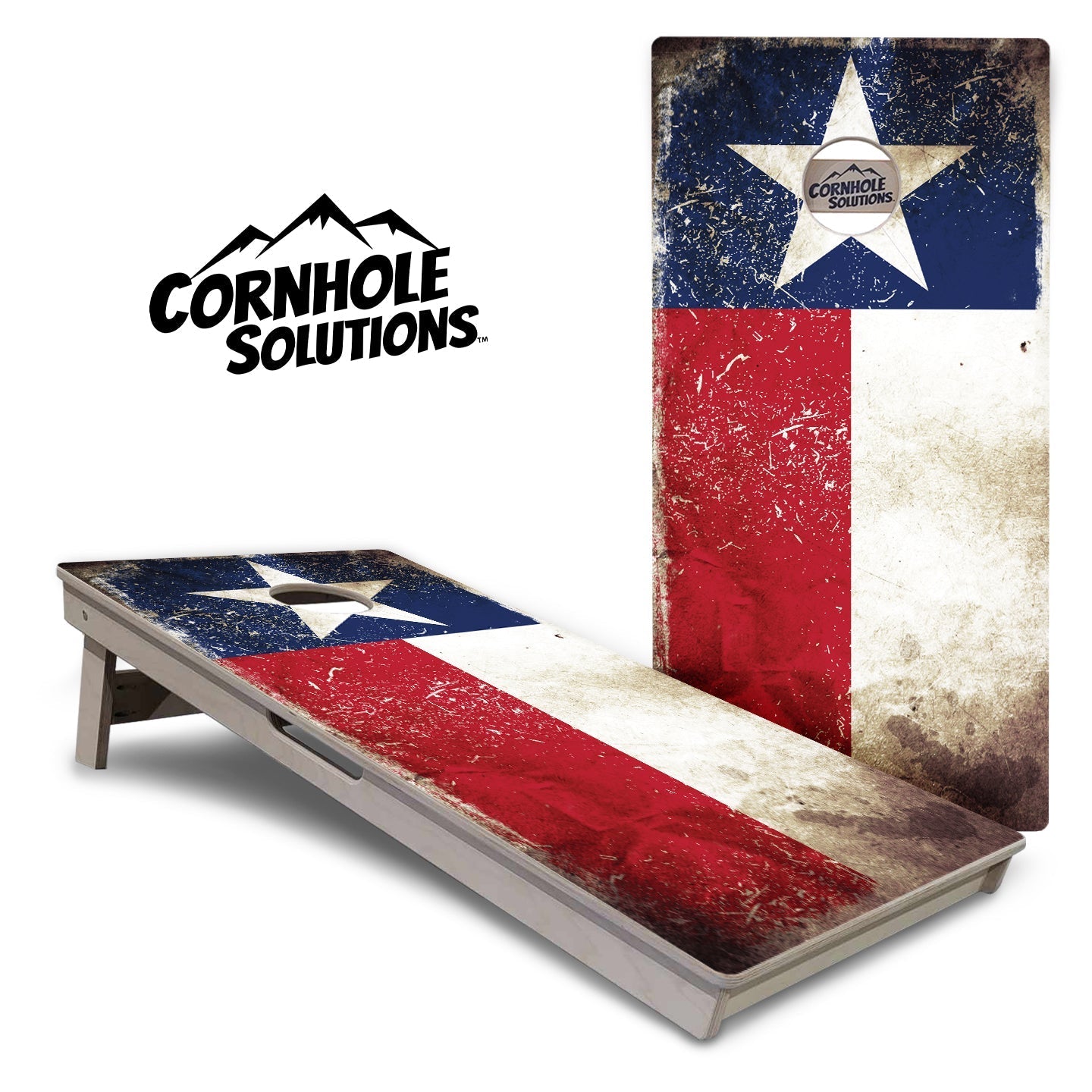 Texas Distressed Flag Cornhole Boards - Professional Tournament Series