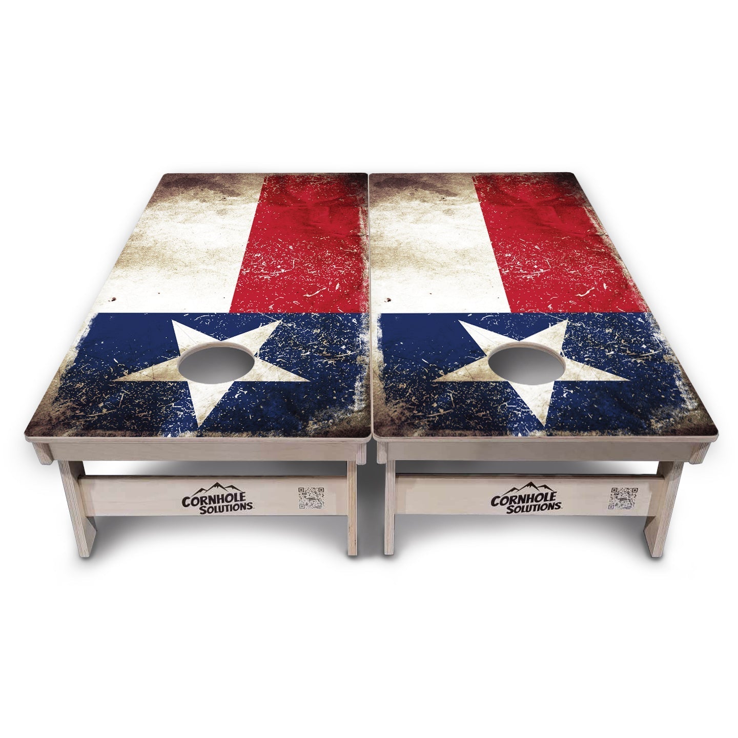Texas Distressed Flag Cornhole Boards - Professional Tournament Series