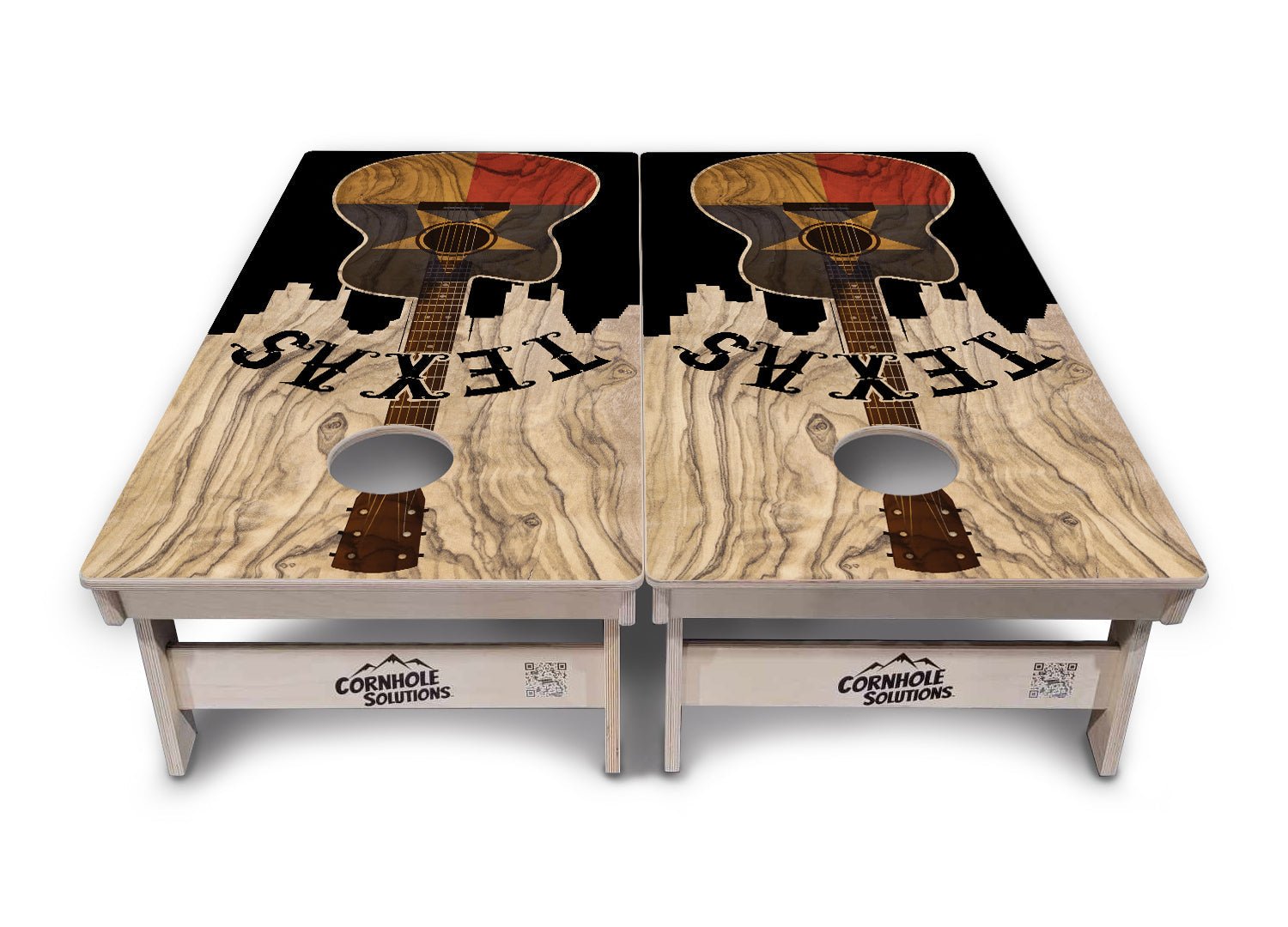 Texas Guitar Cornhole Boards - Professional Tournament Series