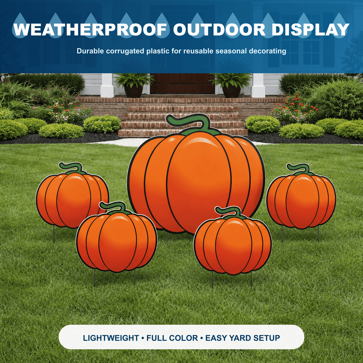 The Great Pumpkin Patch Halloween Yard Card | 6 Piece Set
