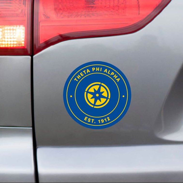 Theta Phi Alpha Sorority Car Decal Sticker - Full Color Circle Logo