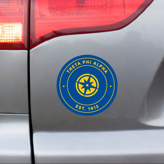 Theta Phi Alpha Sorority Car Decal Sticker - Full Color Circle Logo