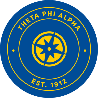 Theta Phi Alpha Sorority Car Decal Sticker - Full Color Circle Logo