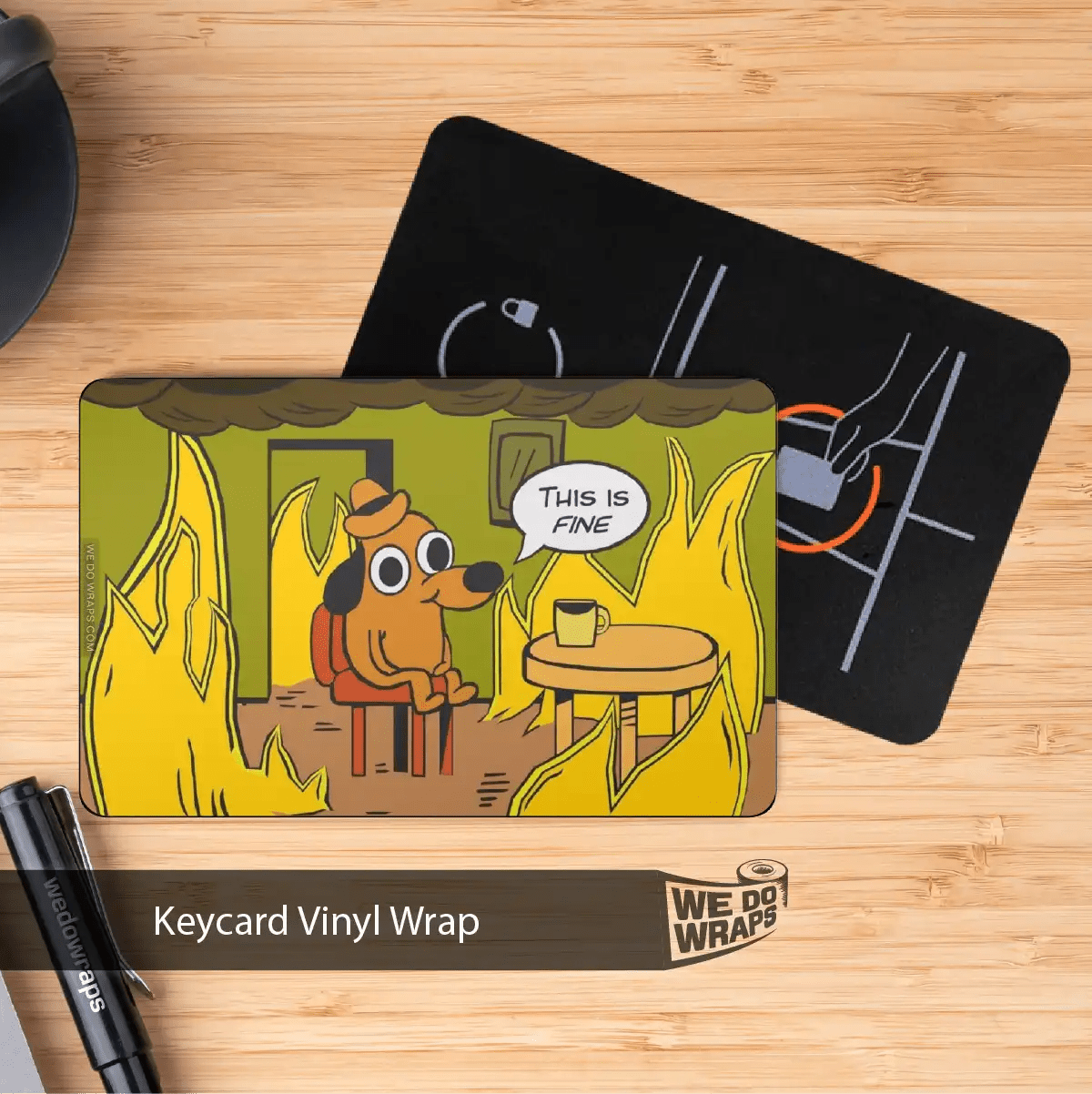 This is Fine Tesla Meme Keycard Decal