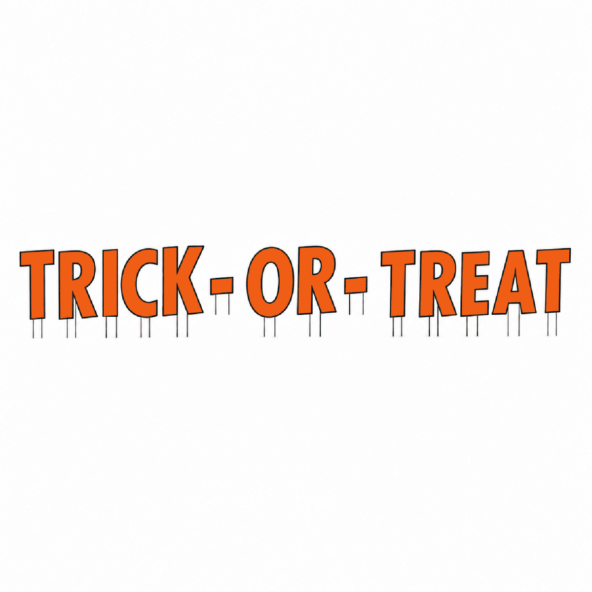 Trick-or-Treat Halloween Yard Letters – 14-Piece 18" Outdoor Lawn Sign Set with Stakes