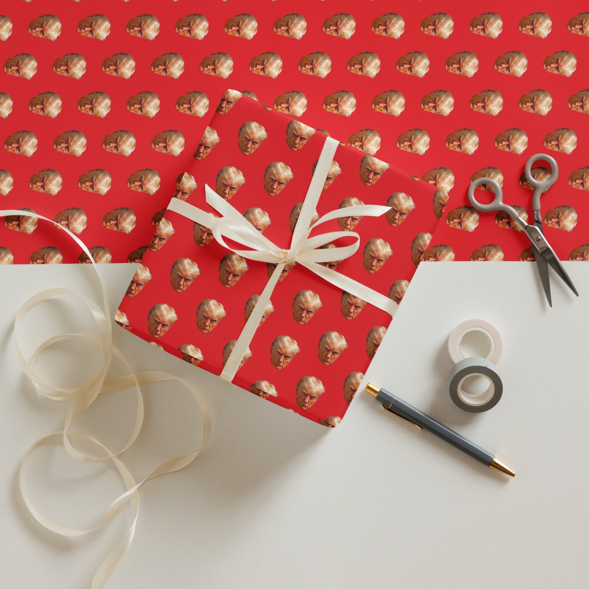 Trump Mugshot Wrapping Paper Sheets