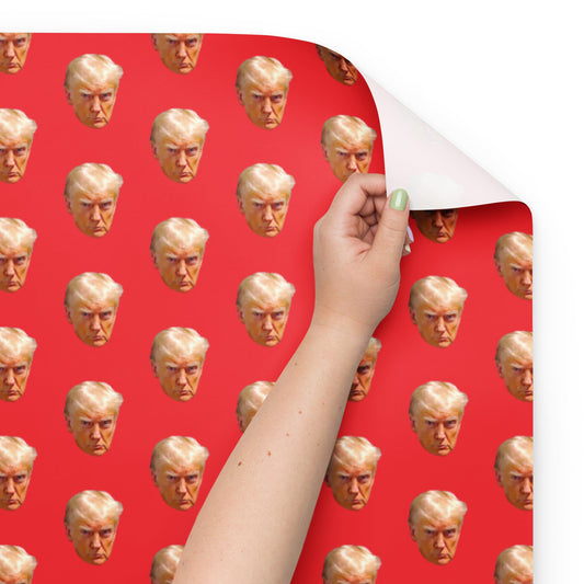 Trump Mugshot Wrapping Paper Sheets