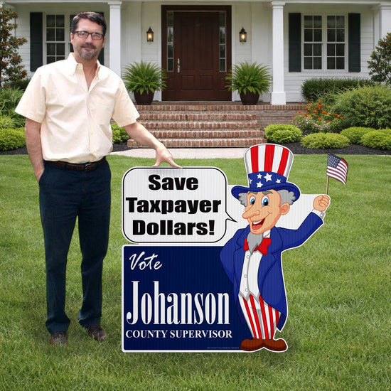 Uncle Sam with Waving Flag Yard Sign | VictoryStore – VictoryStore.com
