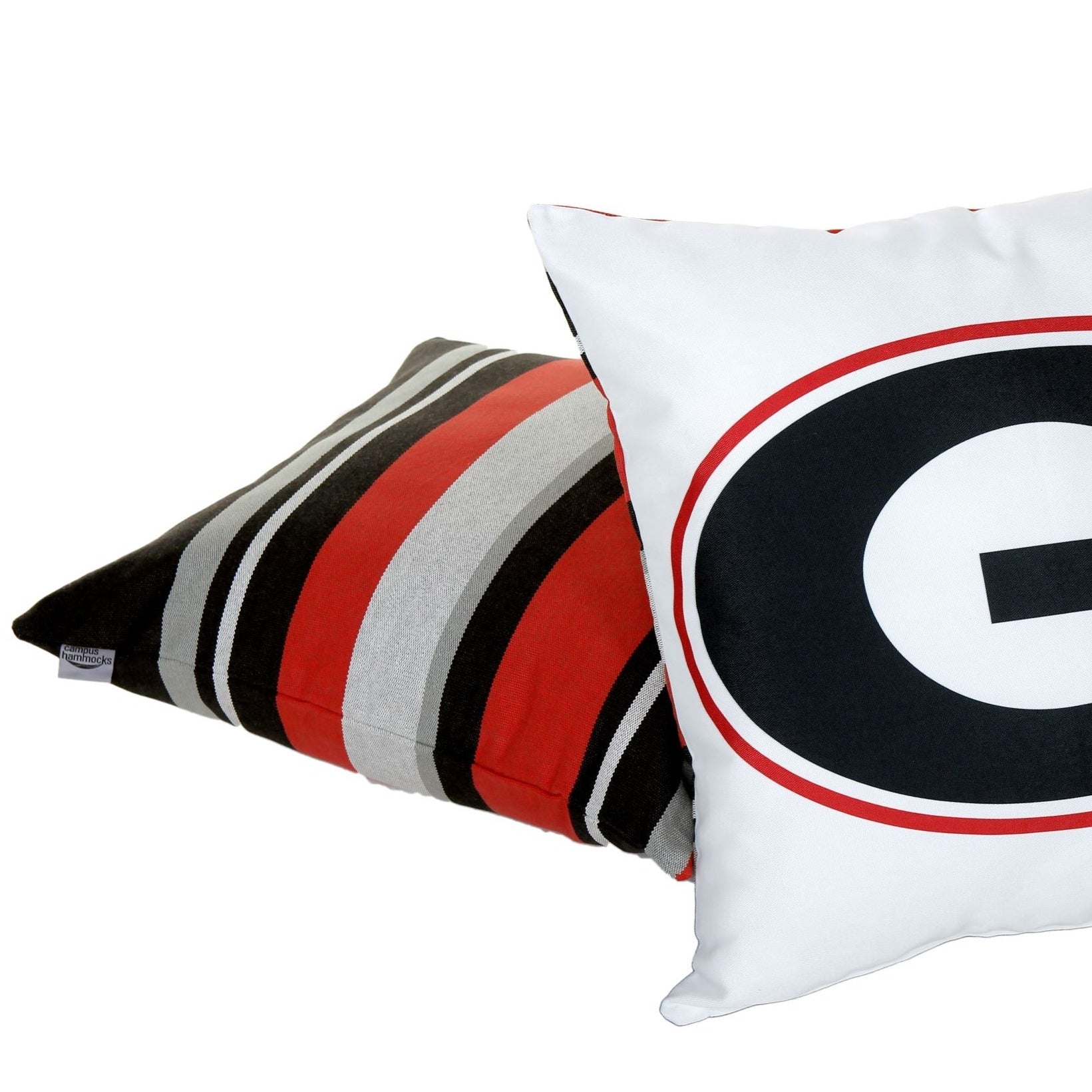 University of Georgia Colors Striped Pillow Cover