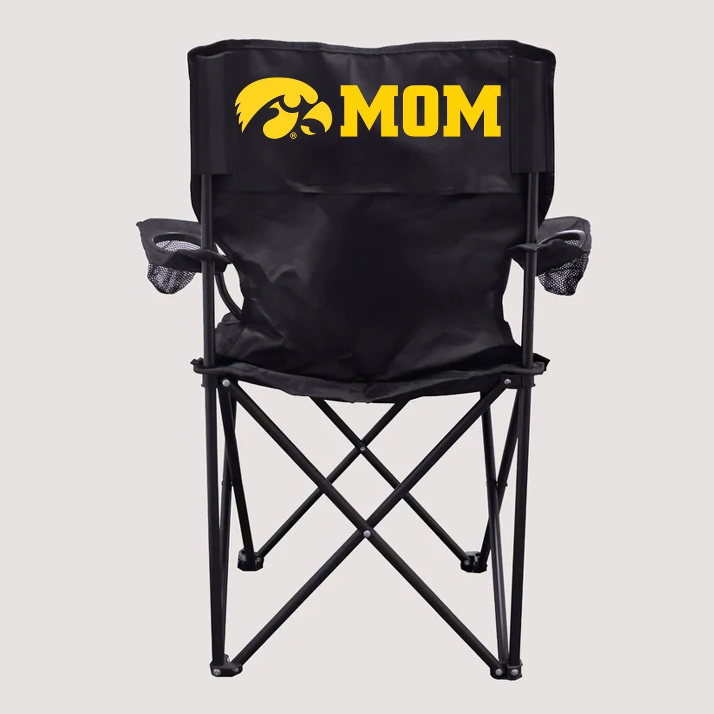 University of Iowa "Iowa Mom" Black Folding Camp Chair