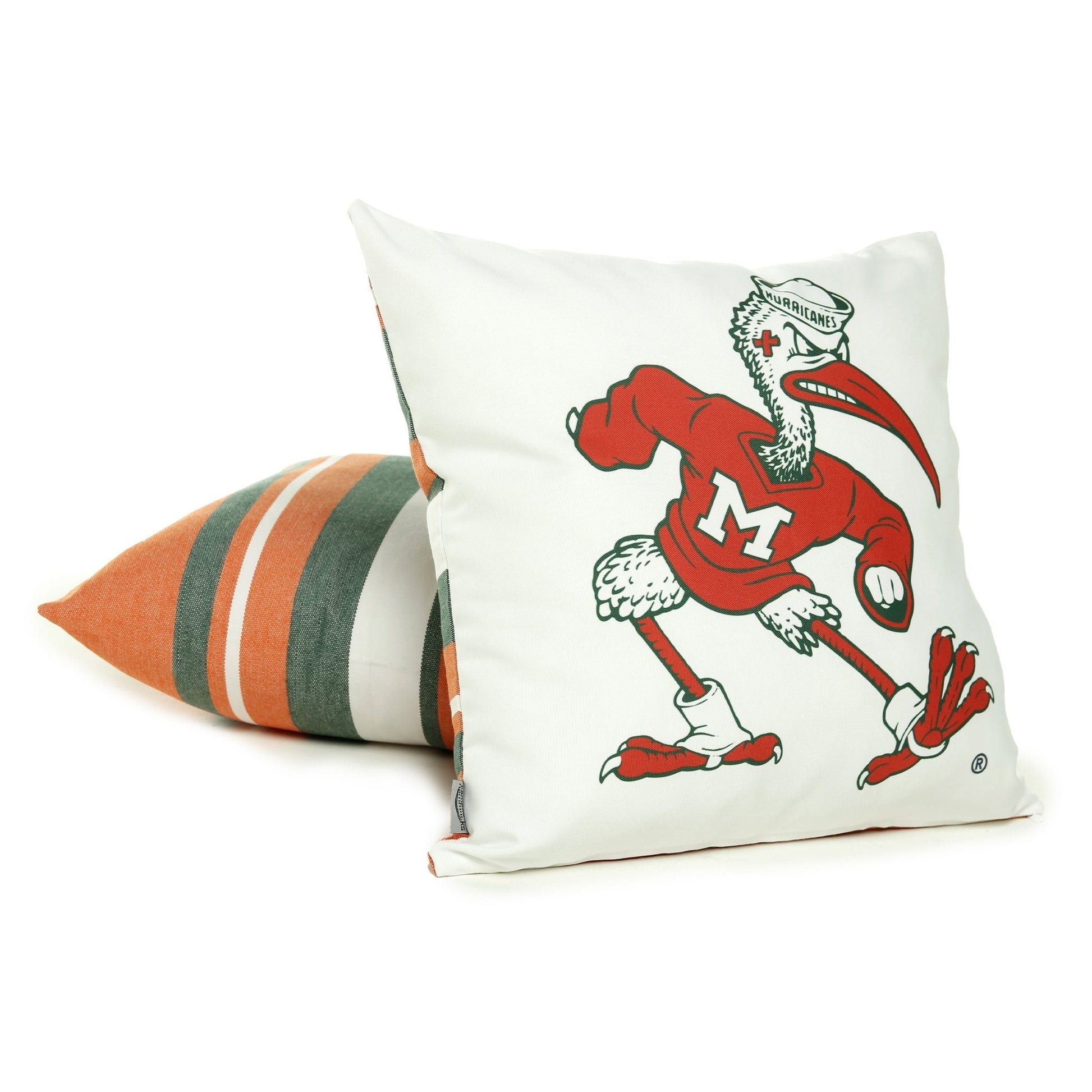 University of Miami Hurricanes Mascot Throw Pillow Cover
