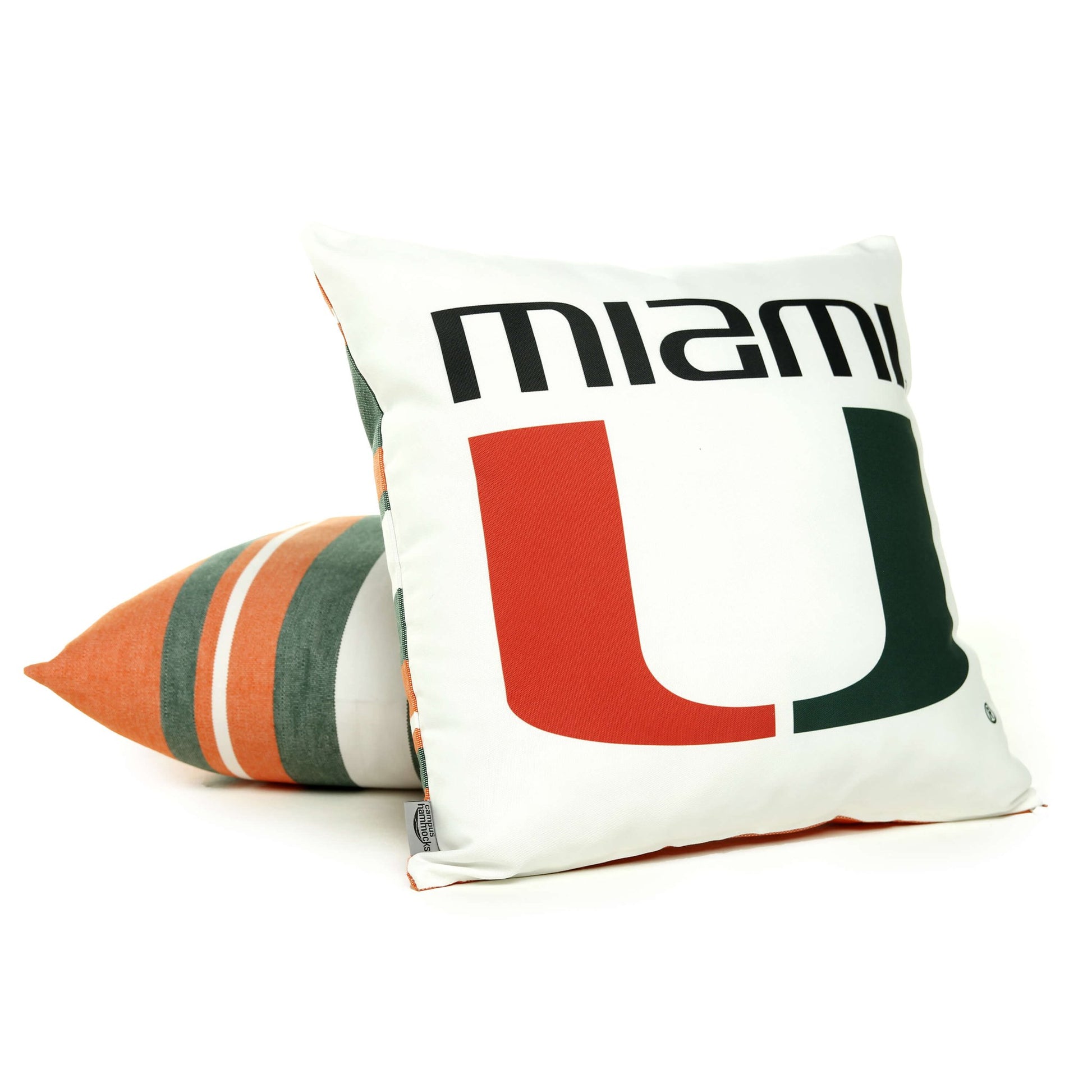 University of Miami Hurricanes Throw Pillow Cover
