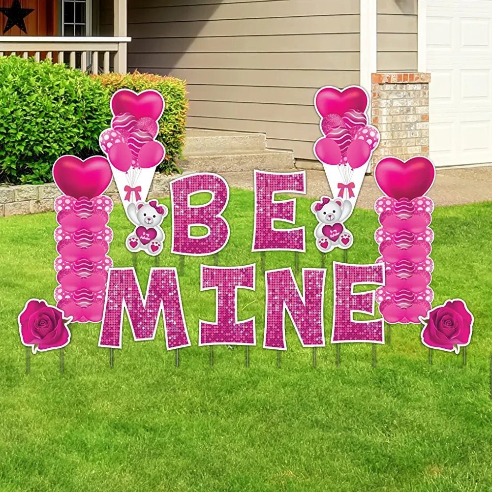 Valentine's Day Be Mine Yard Sign | KG Letters | Free Shipping ...