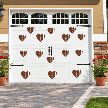 Valentine's Day Garage Magnets | Football Hearts